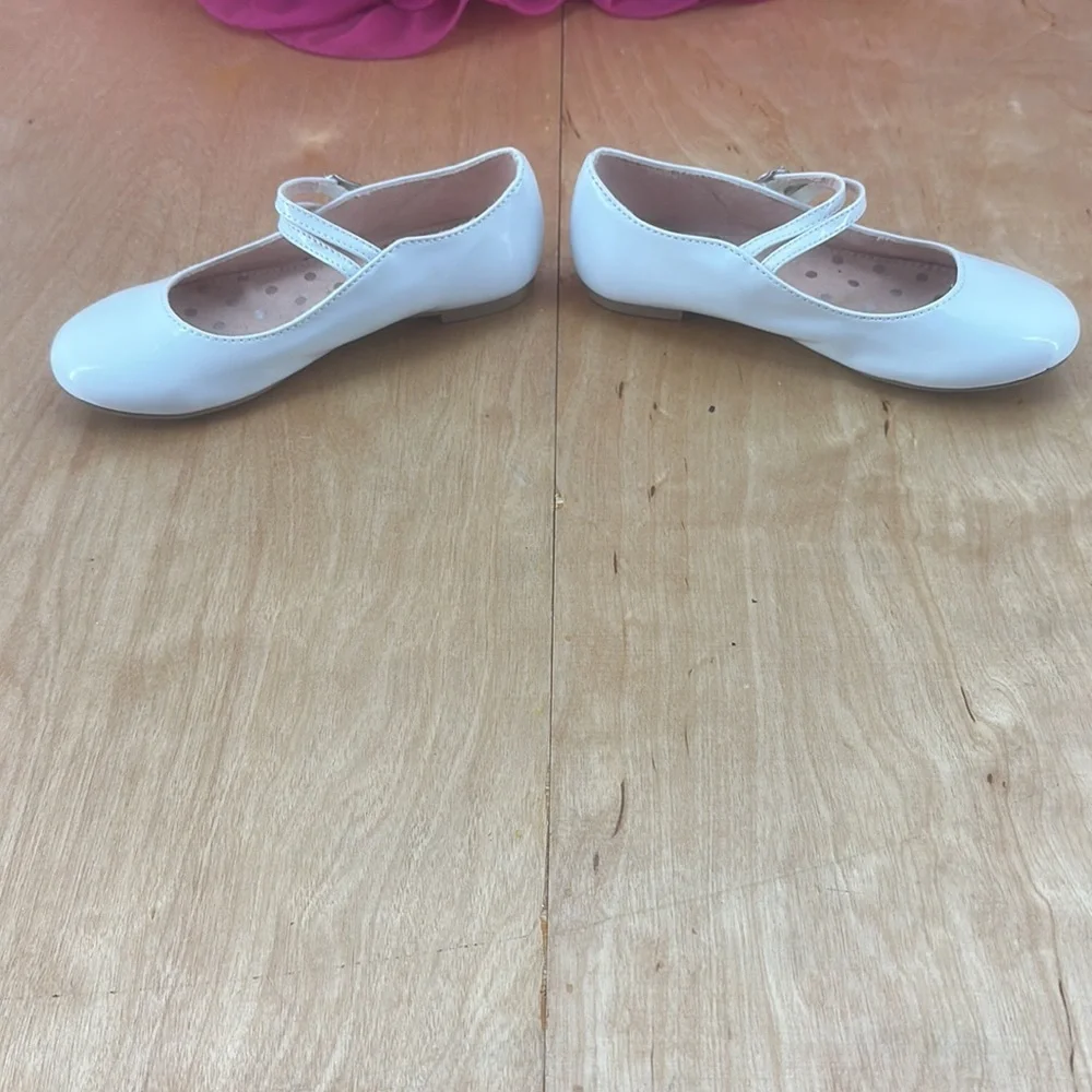 Christie‎ & Jill Girls Dress shoe Pageant shoe white patent size 1